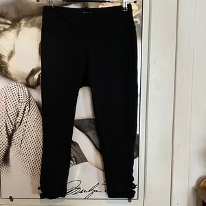 Balance Collection Black Leggings with Ankle Bow